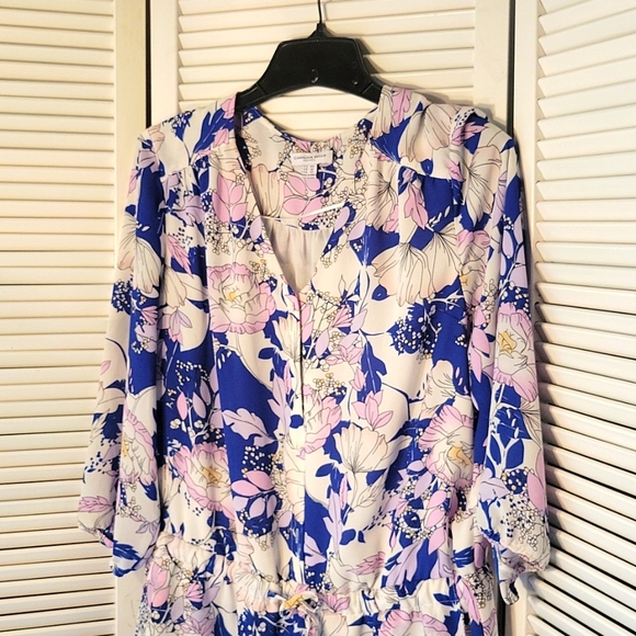 CAROLINA BELL FLORAL LONG SLEEVE SZ10 ROMPERS SHORTS SZ10 - Picture 2 of 10